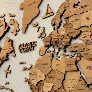 Wooden World Map Wall Art